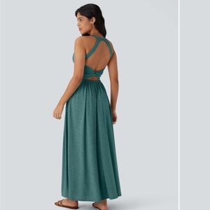 Halara Elegant Green Midi Dress